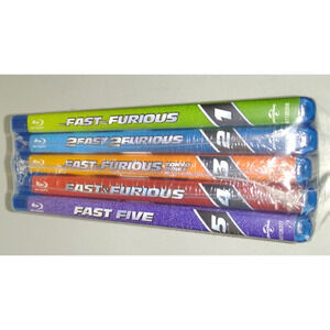 The Fast and the Furious 1-5 Blu-ray NEW Factory Sealed